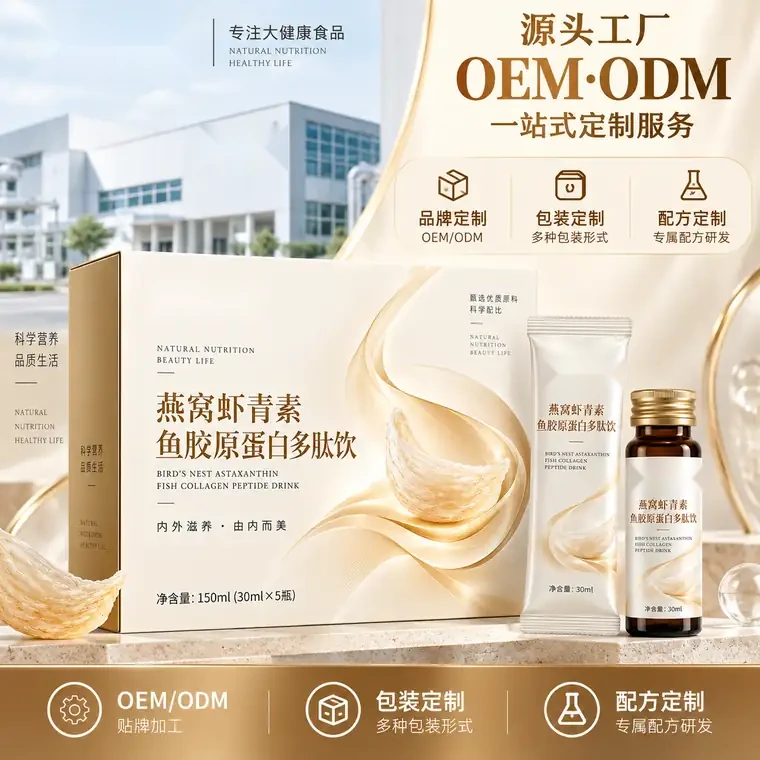 燕窝虾青素鱼胶原蛋白多肽饮